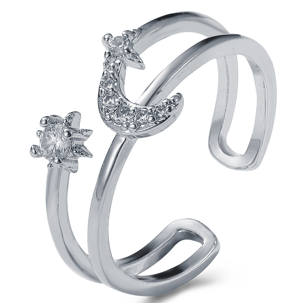 Plating Design Elegant Lady Heart Shape Butterfly Alloy Plating Women's Rings