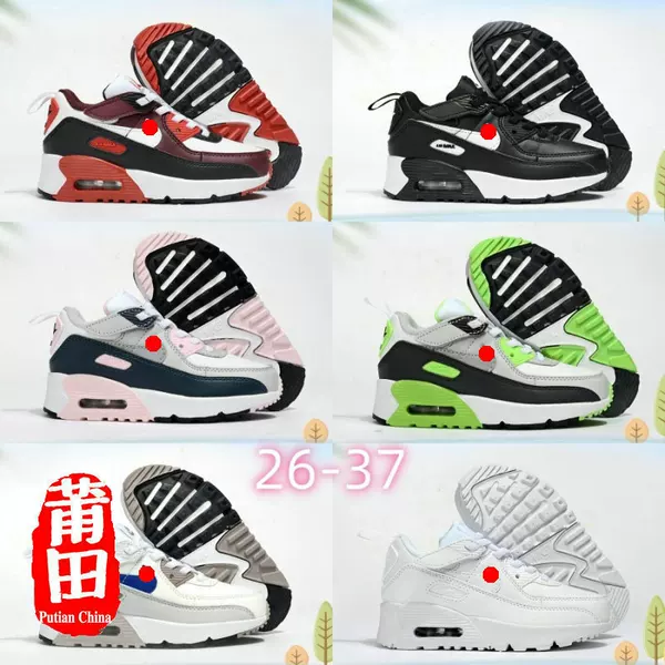 Putian Children's Shoes, Pure Original High-Quality Nk Max90 Children's Air-Cushioned Running Sports Shoes, Casual Air-Cushioned Shoes for Boys and Girls