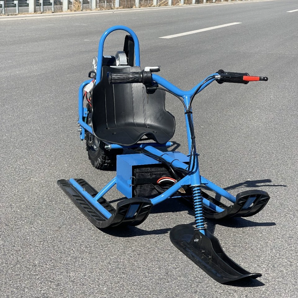 Электрический Snow Scooter (Skiper) с мотором 24В 350 Вт, съемный аккумулятор, запас хода 15 км