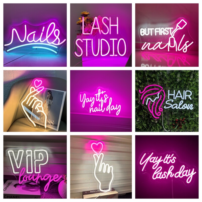 Neon Hairdressing Beauty Nail Salon Ed Neon Billboard Wedding Styling Atmosphere Light Decoration Luminous Light
