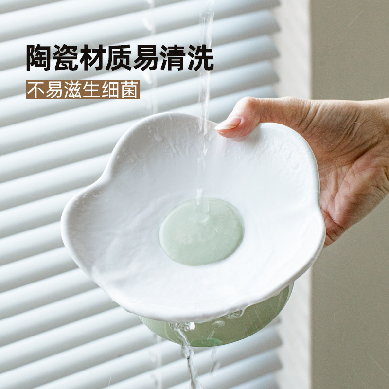 Tacos de cerámica anti-derribe para gatos, tacos de mascotas para gatos, grano para perros, bocadillos congelados enlatados anti-cuello, platos para gatos, platos para gatos