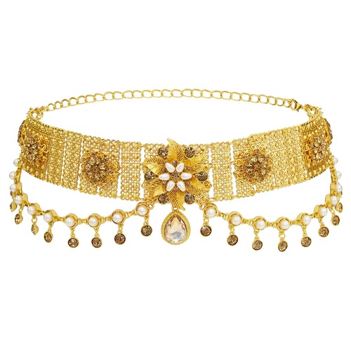 New ethnic style belly dance dance waist chain tassel flower butterfly accessories drop-shaped pendant trend belt