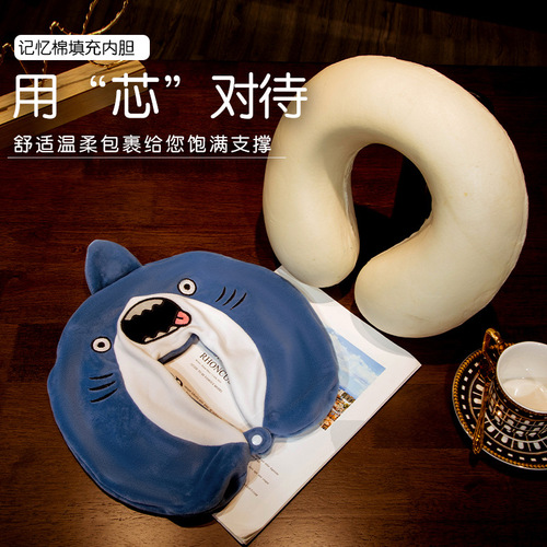 Panda Memory Foam U-shaped Pillow Airplane Travel Portable Neck Pillow Slow Rebound Lunch Break Neck Pillow with Logo Wholesale