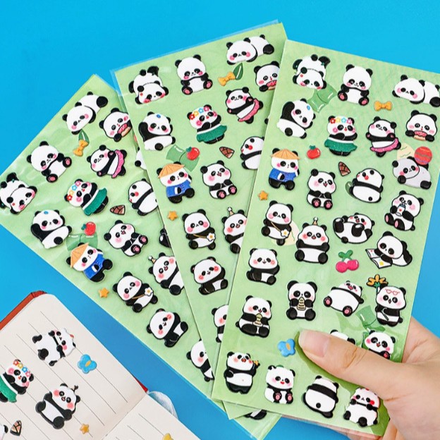 Caricatura adorable Panda Post-it - Notes Estudiantes Temporada escolar DIY Papelería Pequeños regalos de alto valor facial Paquete de regalo para niños