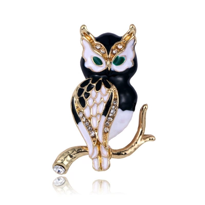 Yaxa sancaqları: owl brooch fashionable retro - 11