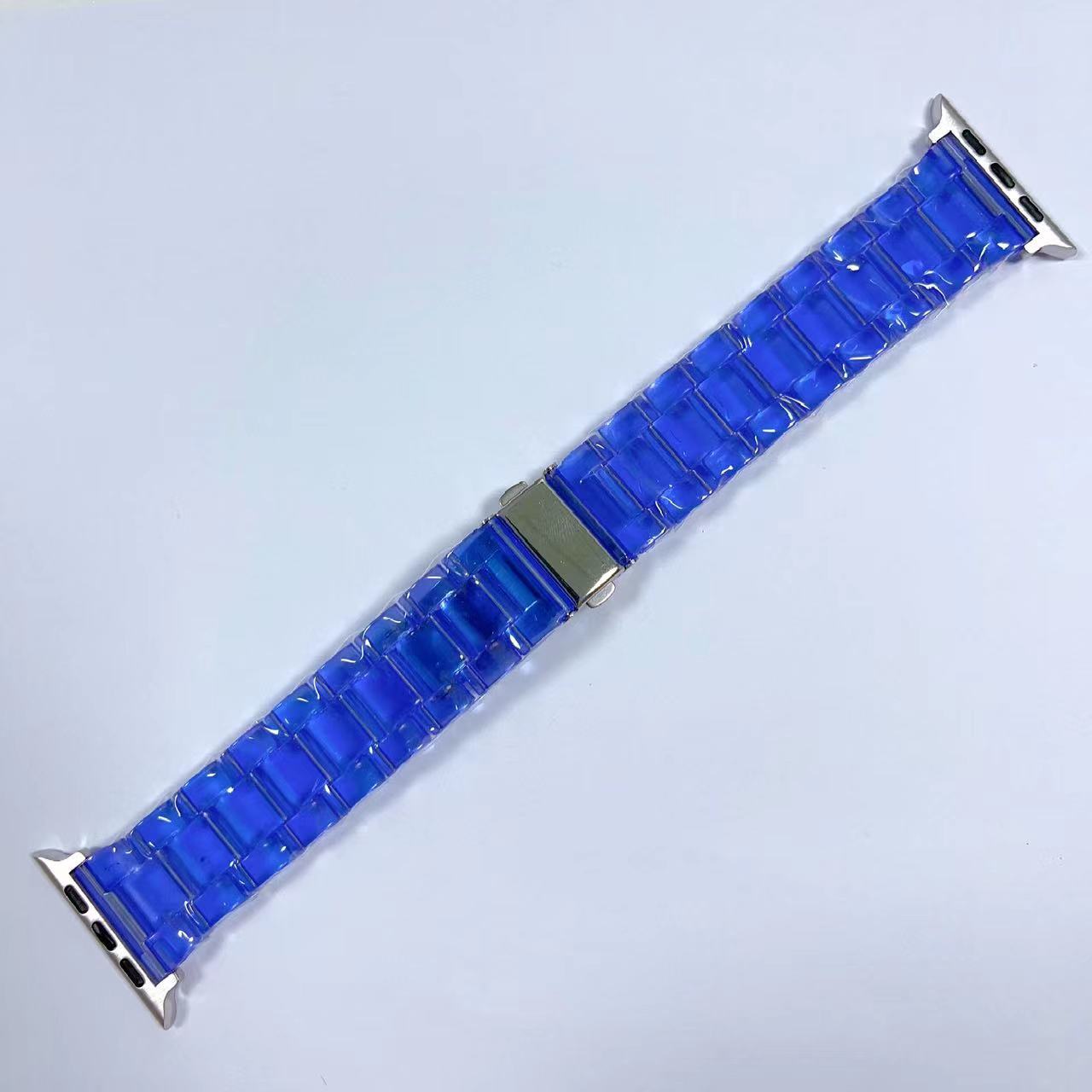 Aplicable a Huawei Samsung tres correa de reloj de plástico arco iris sólido correa de reloj de plástico Apple iwatch