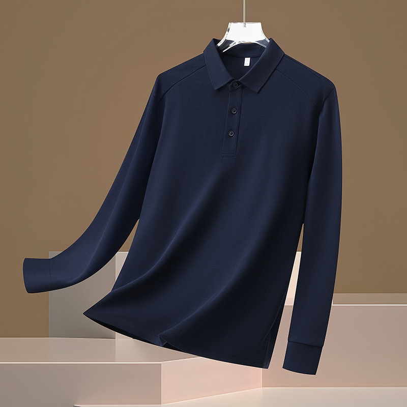 Herramientas ropa de trabajo anti-desgaste anti-sucia ropa de oficina personalizada de doble hebra amoníaco líquido algodón de lana larga manga larga impresión polo camisa