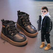 马丁靴男童大加绒新款加厚皮靴子真棉鞋儿童秋冬季英伦风短靴2025