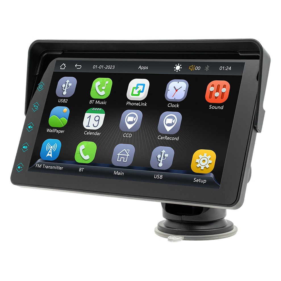 7 pulgadas portátil HD coche MP5 host coche Bluetooth reproductor Apple carplay + Android Auto