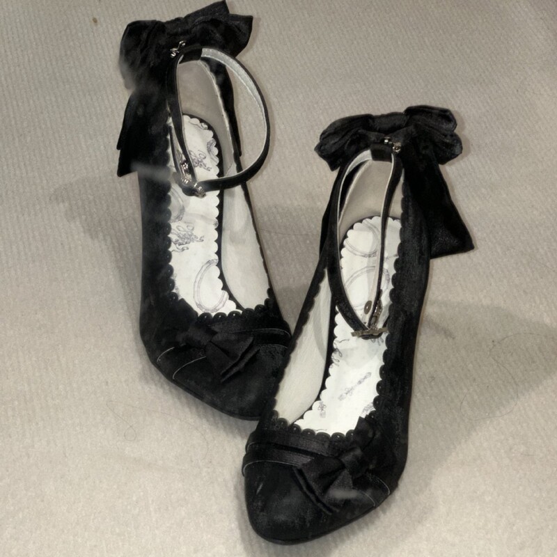 In Stock: Flashing Dream Lolita Original Suede Coming-Of-Age Ceremony Bowknot Stiletto Heels Lolita Shoes