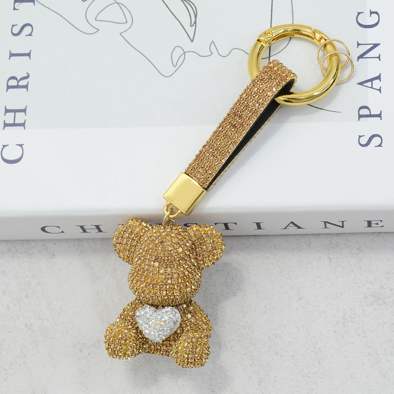 복숭아 하트 베어-골드