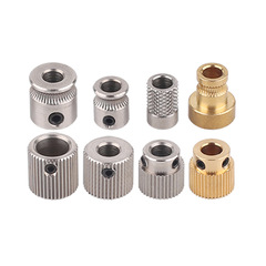 3D printer gear accessories brass stainless steel MK8UM2 extruder nozzle feed model feeding extrusion wheel