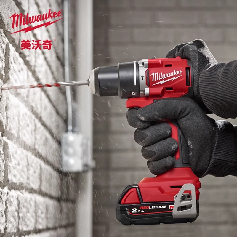 Milwaukee 18V taladro de impacto de batería de litio recargable compacto de grado industrial sin escobillas