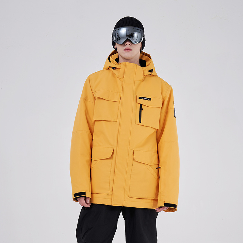 New Style Ski Clothing for Men, Workwear Style, Snowboard and Double Board Ski Jacket Set, Professional Waterproof Snow Gear, Ski Jacket