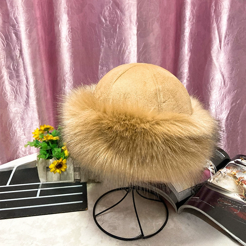 Russian hat Plus Velvet Thick Warm Hat Winter Fur Snow Cap