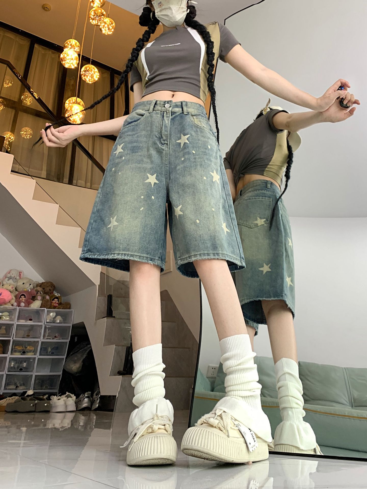 Styling American Vintage Denim Shorts