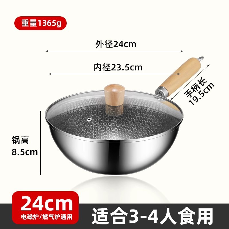 316 de acero inoxidable mini olla antiadherente horno electromagnético de gas para el hogar olla de cocción de platos gruesa para cocinar olla de cocción