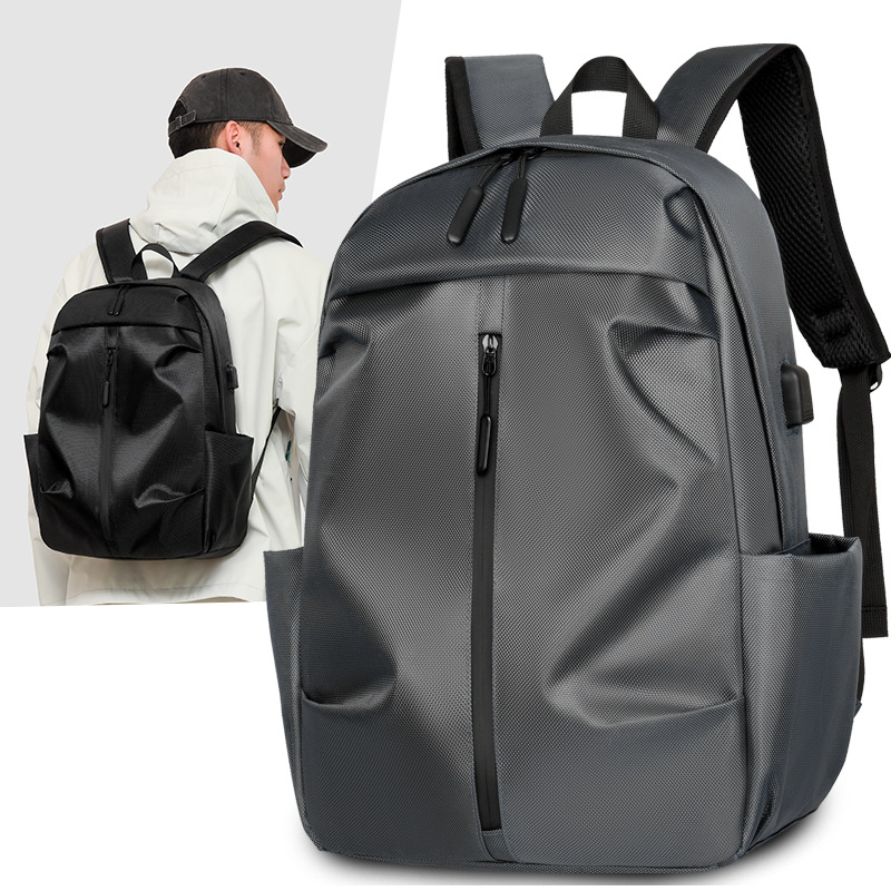 Backpack Men's Casual Large-Capacity Backpack Outdoor Double Back Printed Logo Computer Bag Travel Student Cross-Border School Bag