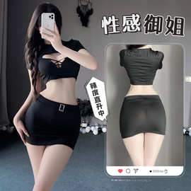 情趣内衣性感免脱大码小胸纯欲约会战袍御姐制服诱惑睡衣套装2895