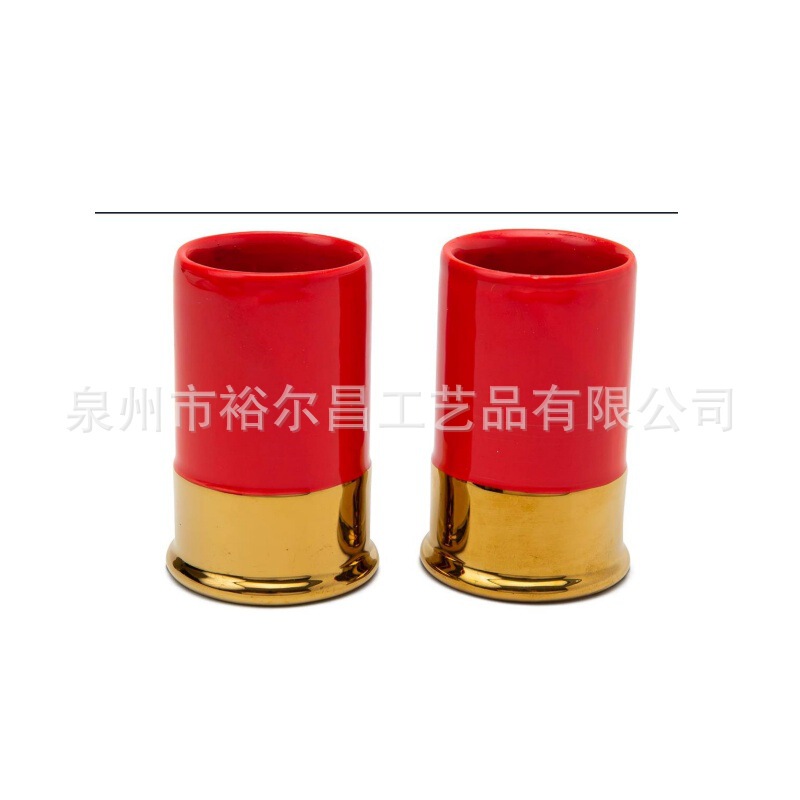 Novelty ceramic cup special-shaped coffee cup creative bullet shell milk cup interesting mug cross-border hot cup