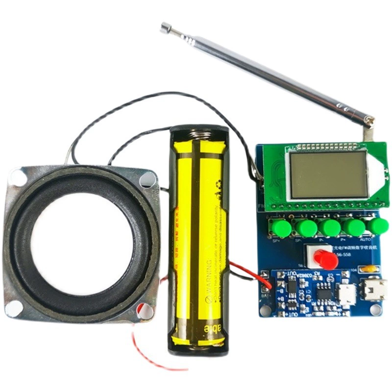Перезаряжаемый комплект для сварки цифрового радио FM ЖК-дисплей DIY изготовление запасных частей TJ-56-558