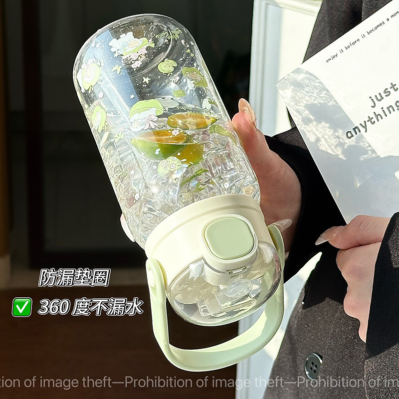 新しい夏の高品質ダブルドリンクプラスチックカップ屋外ポータブルポータブルバウンスカップ大容量子供用ストローカップ|undefined