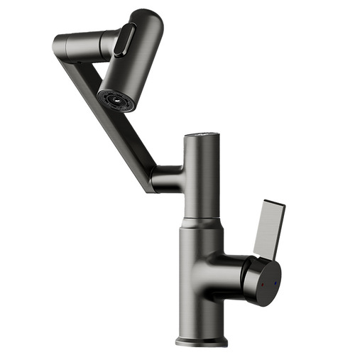 German white all-copper digital display basin faucet hot and cold bathroom washbasin lucky cat faucet bathroom
