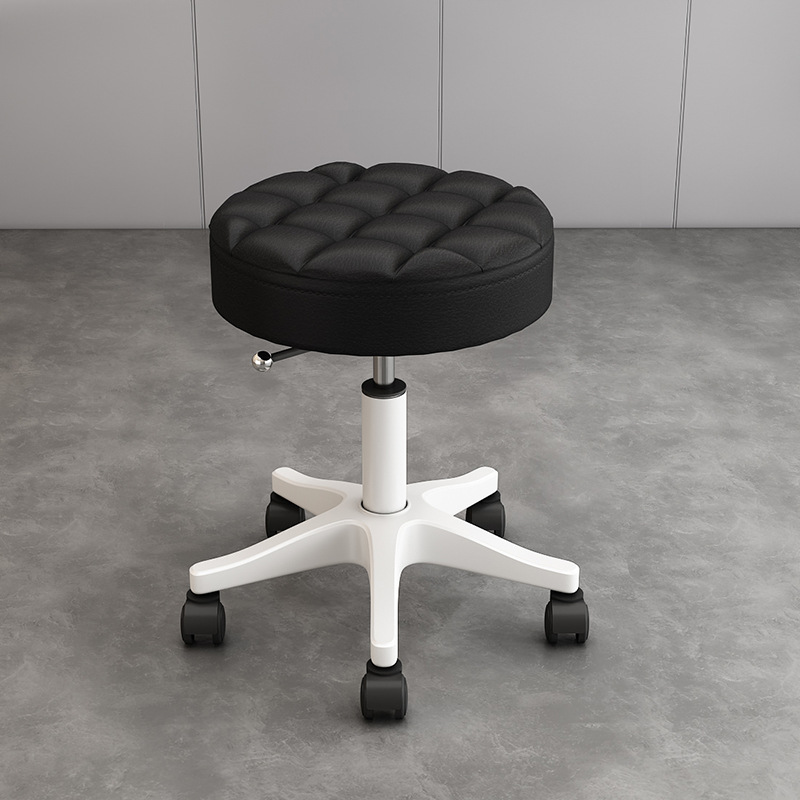 Internet celebridad simple peluquería salón de uñas silla redonda con ruedas taburete de belleza salón de belleza polea giratoria elevación redonda taburete
