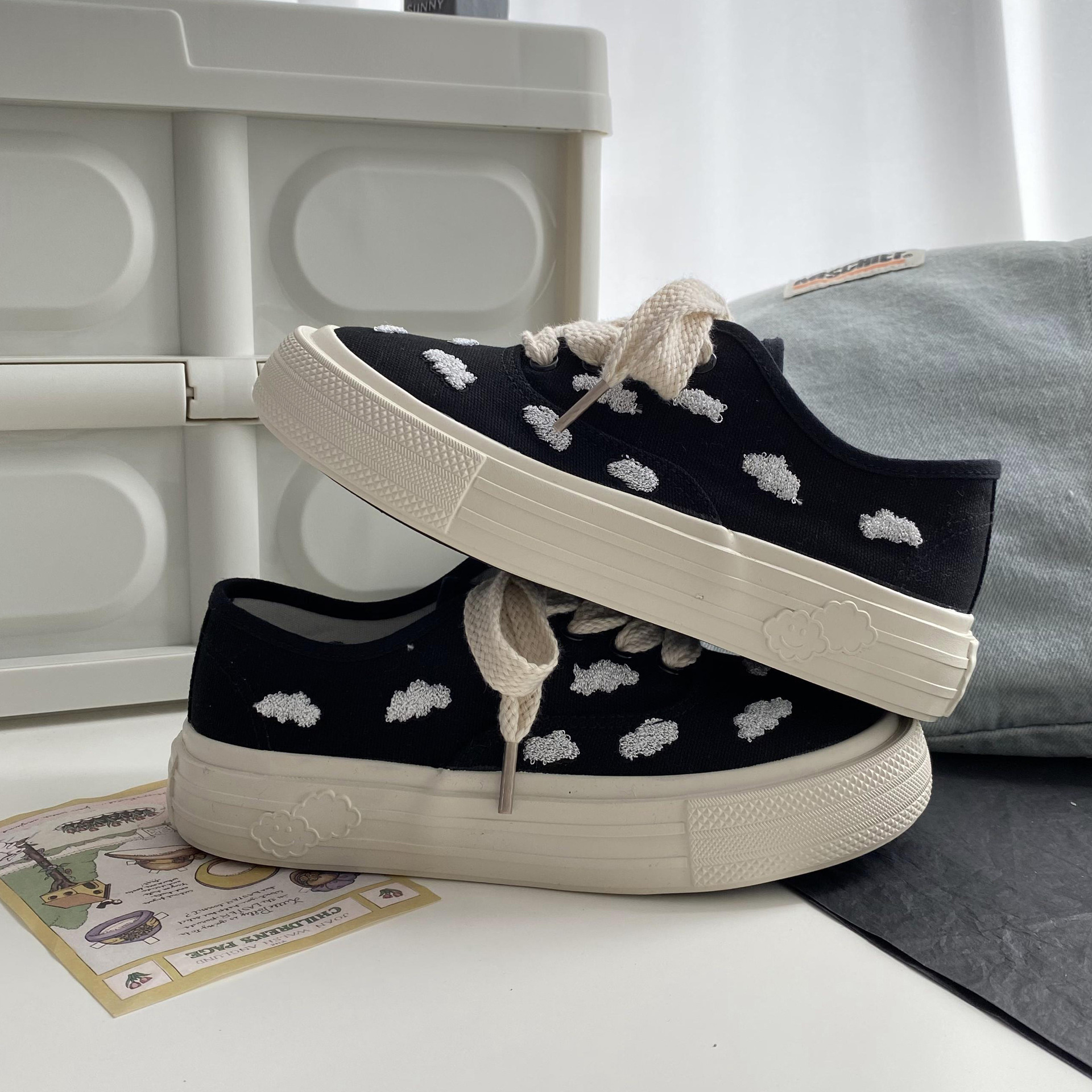 Zapatos de baloncesto para mujer Zapatos para caminar Zapatillas de deporte Lona de malla Calzado antideslizante fácil de limpiar_voghion.com