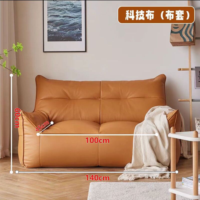 懒人沙发家用双人防水防猫抓小户型双人居家卧室豆袋榻榻米科技布|undefined