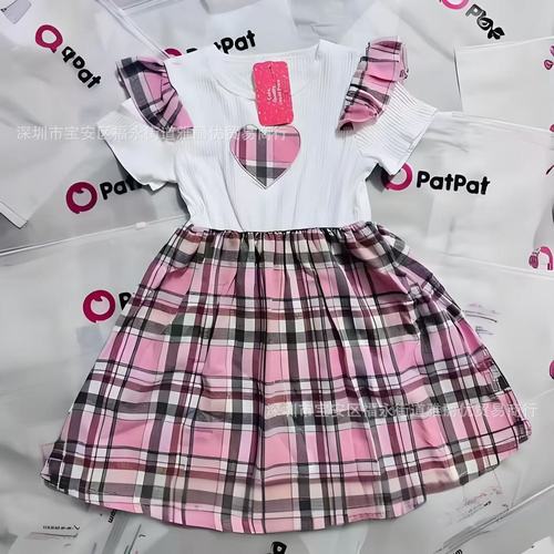 patpat 2025 foreign baby short-sleeved clothes dress set