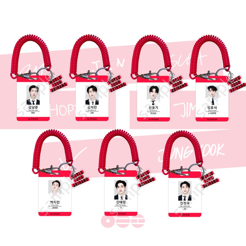 Bulletproof Jungkook Jimin V Jin Rm Jhope Suga Acrylic Keychain Id Card Pendant