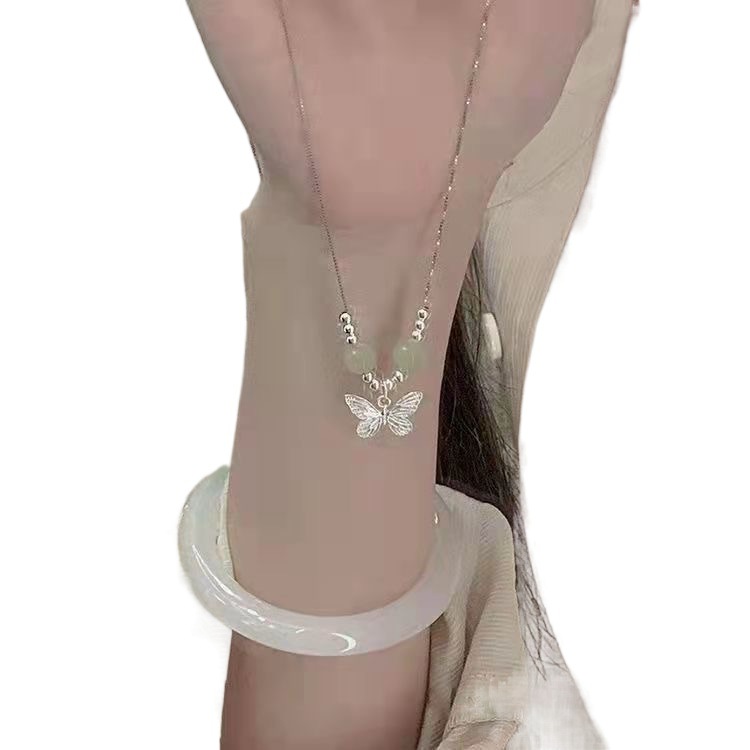 Magic Butterfly Dance Collar femenino ins dulce colgante de estilo chino 2024 nueva cadena de clavícula exquisita y linda