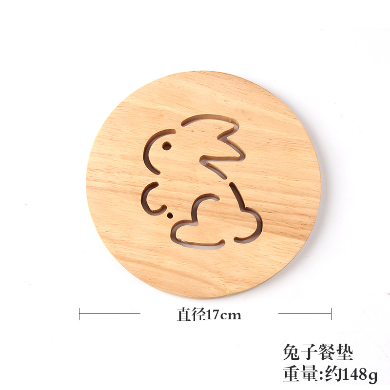 고무 나무 17 라운드 매트-토끼