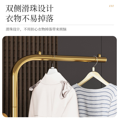 Simple small wardrobe living room hanger closet rack clothing hanging rack bag holder standing clothes hat rack home use
