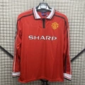 9899 retro manchester united home long sleeves