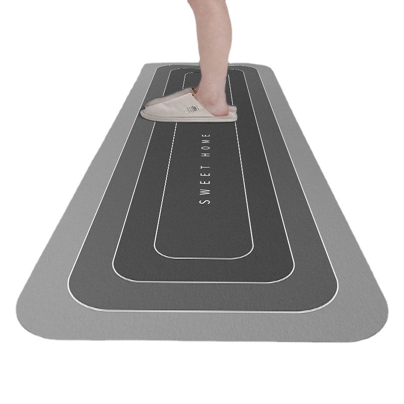Cocina de barro de diatomeas alfombra de piso antideslizante hogar Baño absorbente estera suave antideslizante a prueba de aceite de secado rápido alfombra de piso de baño transfronterizo