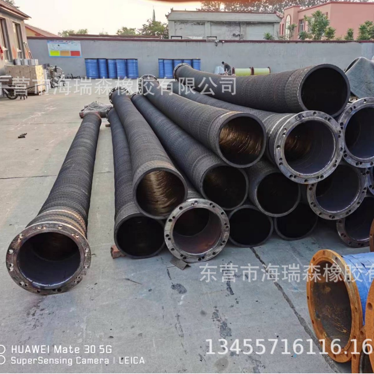 直销大口径法兰钢丝橡胶管吸排水泥沙高耐磨抗腐蚀法兰钢丝橡胶管