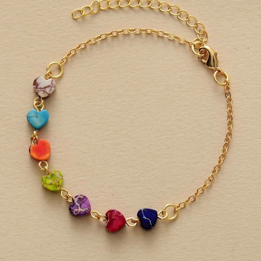 15g Weight Bracelets Classification 1 Piece Quantity Fashion Heart Shape Emperor Stone Titanium Steel Beaded Bracelets 1 Piece