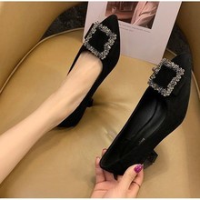 小码高跟鞋313233细跟春秋2024新款时尚舒适百搭黑色工作单鞋大码