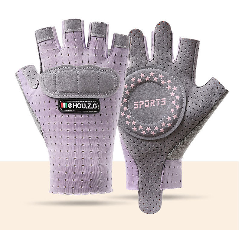 Guantes de medio dedo para niños protector solar fino Seda de hielo transpirable resistente al desgaste antideslizante estiramiento deportes al aire libre guantes de malla de equitación