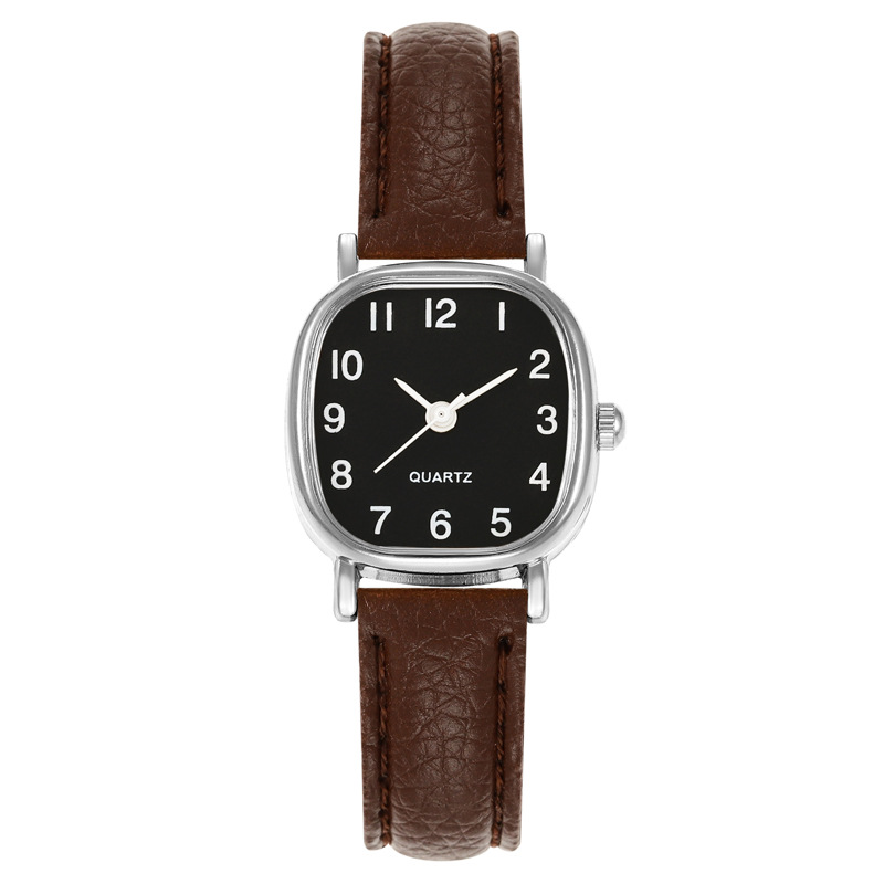 Cross-border Square Watches Manufacturer Simple Personality Retro Student Ladies Quartz Leather Strap Women's Watches Women's Wholesale