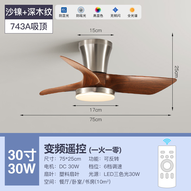 全光谱客厅中古风扇灯吸顶吊扇灯新款餐厅灯风扇一体吊扇中山灯具|undefined
