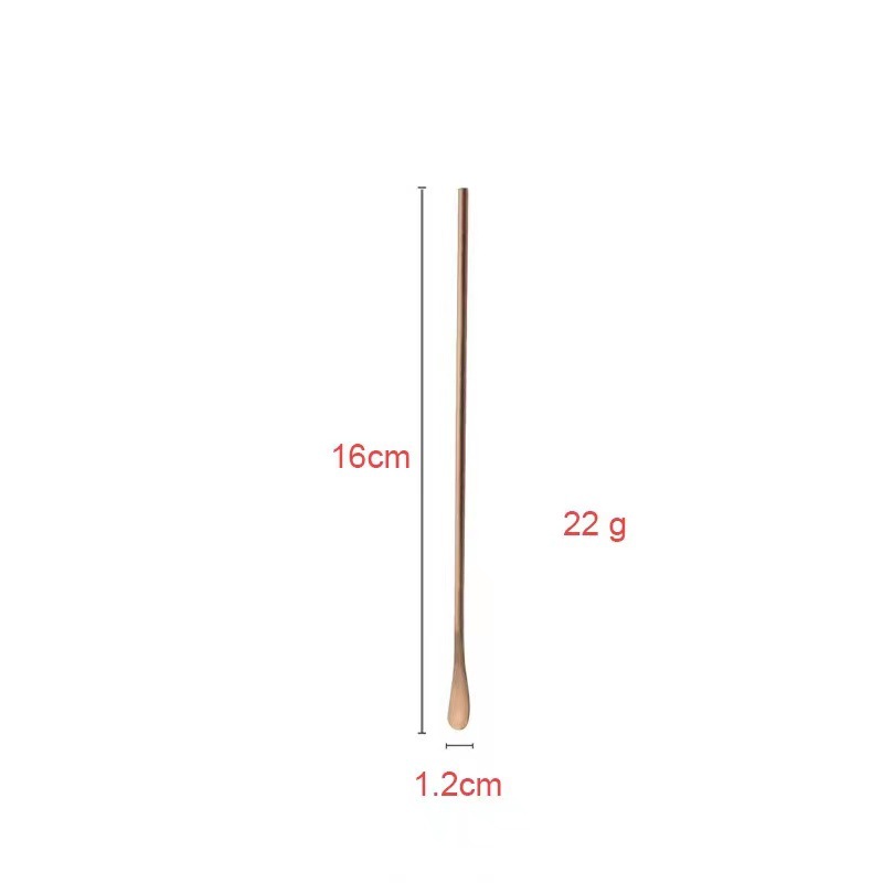 Cuchara pequeña de acero inoxidable 304 de estilo japonés con mango largo, forma de abeja, ideal para café, postres, hielo y cócteles._voghion.com