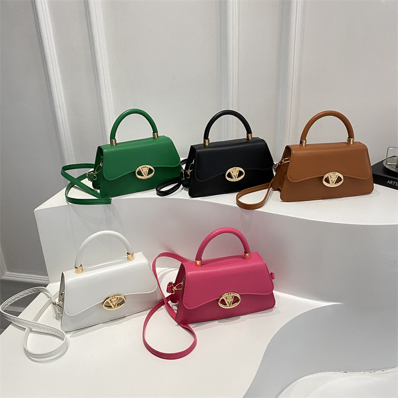 Bolso de hombro femenino 2025 elegante color sólido estilo minimalista
