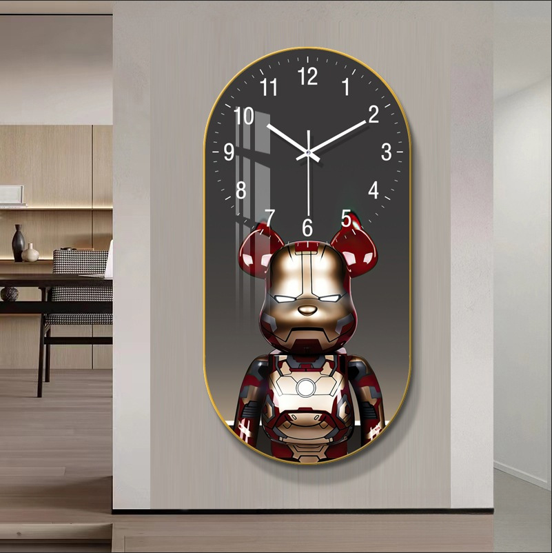 Fábrica directa reloj de pared elíptico silencioso doméstico transfronterizo reloj de cuarzo explosivo