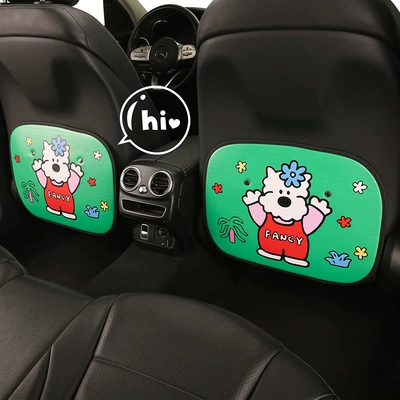 Cute Cartoon Car Seat Back Anti-Kick Pad for Women, Car Seat Back Anti-Dirt Pad, Rear Seat Anti-Kick Pad for Children