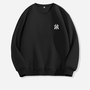 Factory wholesale autumn and winter round neck pullover letter print solid color sweater loose all-match long sleeve T-shirt top