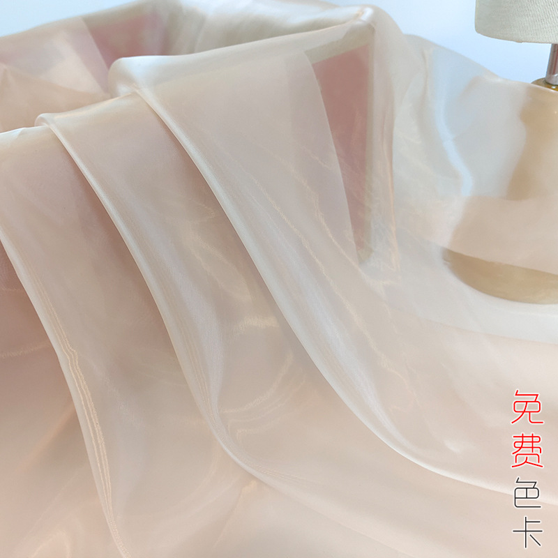 Moon silk organza Transparent luster Latest fashion Hanfu Petticoat Big sleeves Antiquity Fabric goods in stock