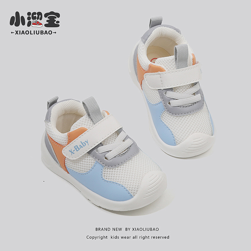 Entrega de una pieza zapatos funcionales para bebés zapatos para niños pequeños zapatos casuales para niñas zapatos de malla para niños de primavera y otoño transpirables antideslizantes de fondo suave